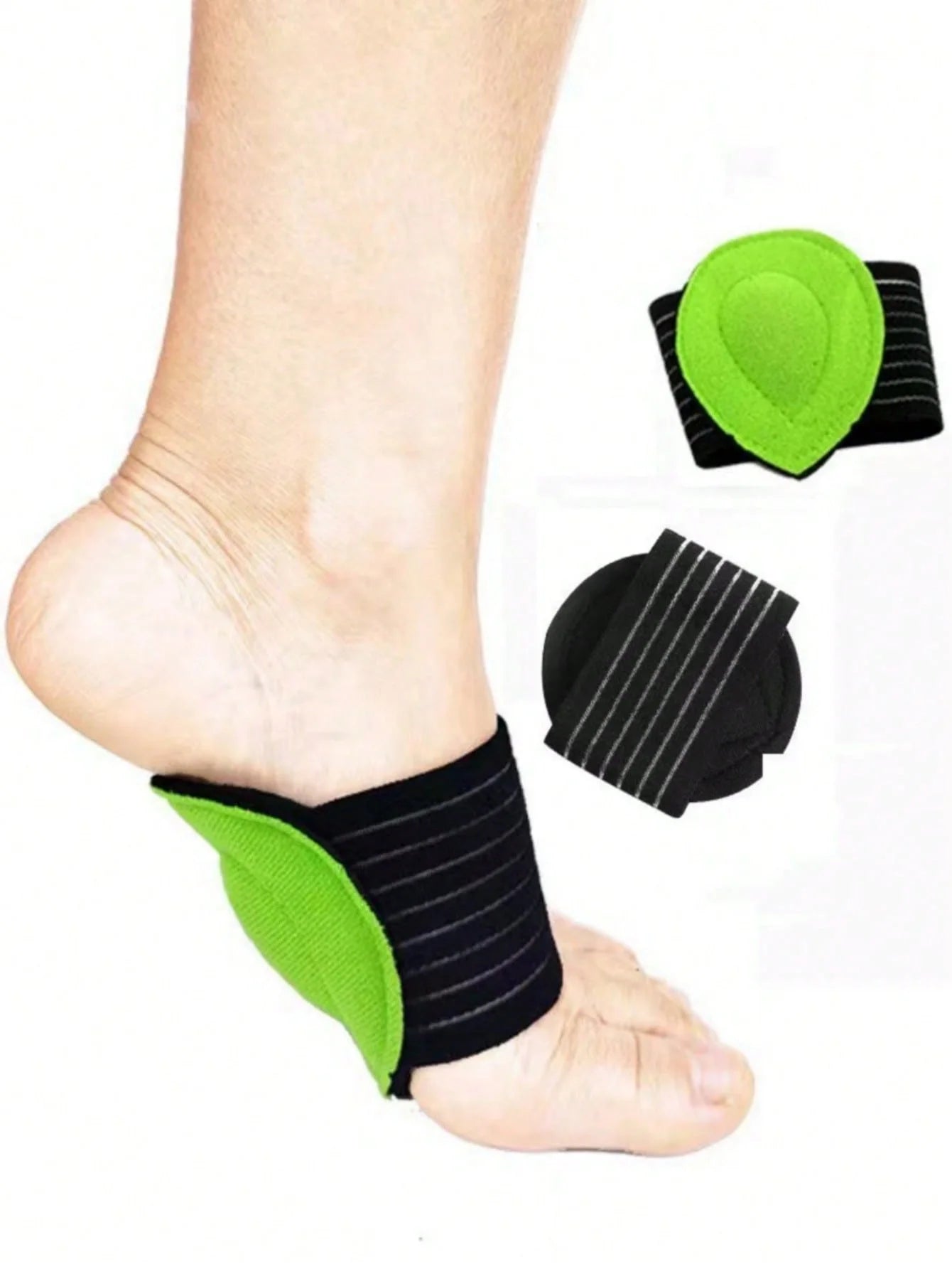 1 pair of men's and women's arch support sports insoles for flat feet to support the ball of the foot and relieve pressure.