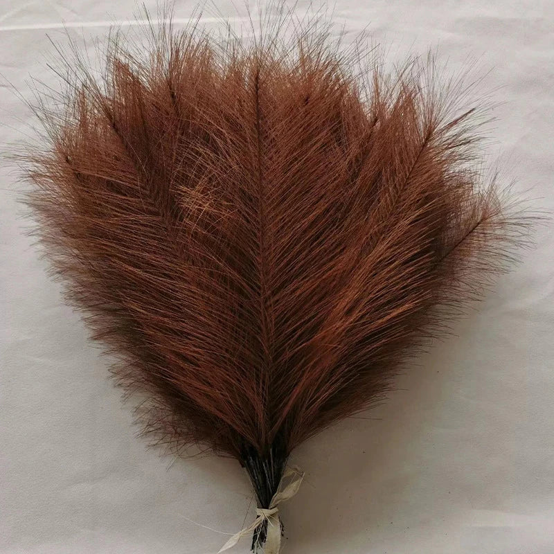 10pcs Artificial Pampas Grass Simulation Feather Wedding Props Reed Home Decor Supplies Table Colorful Pampas Grass 시뮬레이션 풀
