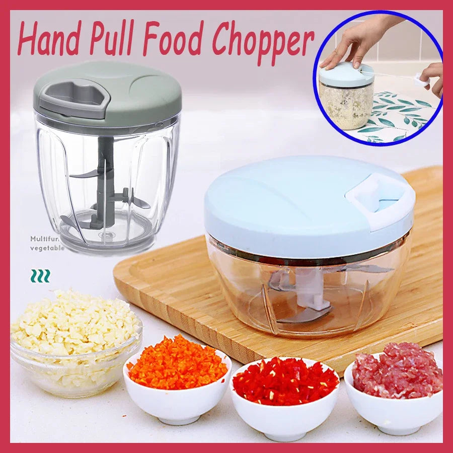 Garlic Chopper Manual Chopper Chopper Blender Portable Manual Food Vegetable Fruit Meat Grinder Kitchen tools