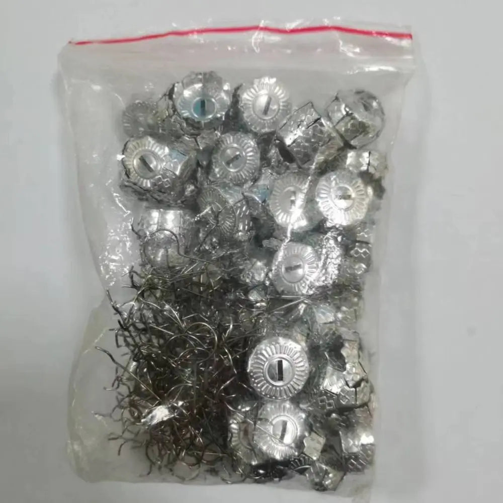 50PCS Aluminium Christmas Ball Caps Electroplating Gold Silver Christmas Tree Decorations DIY Christmas Ball Ornaments Cap