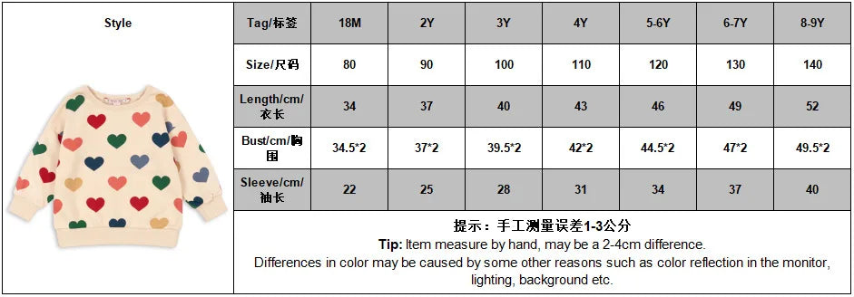 Spring KS Baby Girl Outfit Set Heart Sweatshirt Dress Kids Cotton Clothes Girls Sweatpants Pants Suits Children's Homewear 1-9Y