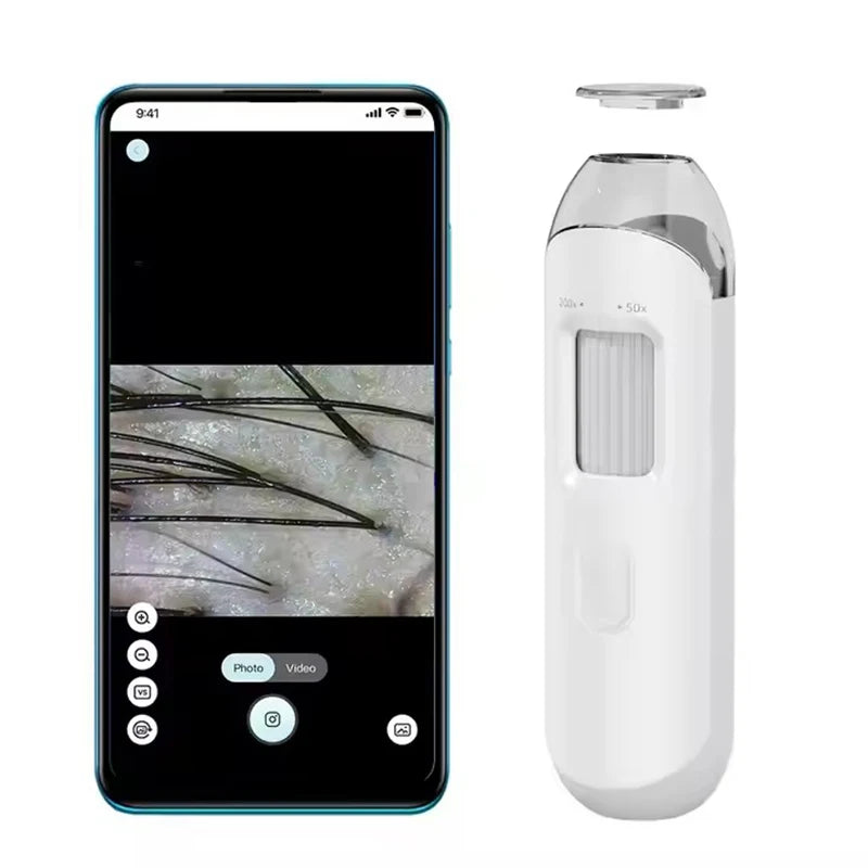New Skin Hair Scalp Detector Dermatoscope Tester Digital HD 50X /200X Skin Analyzer Machine For Scalp Diagnostic Skin Care Tools