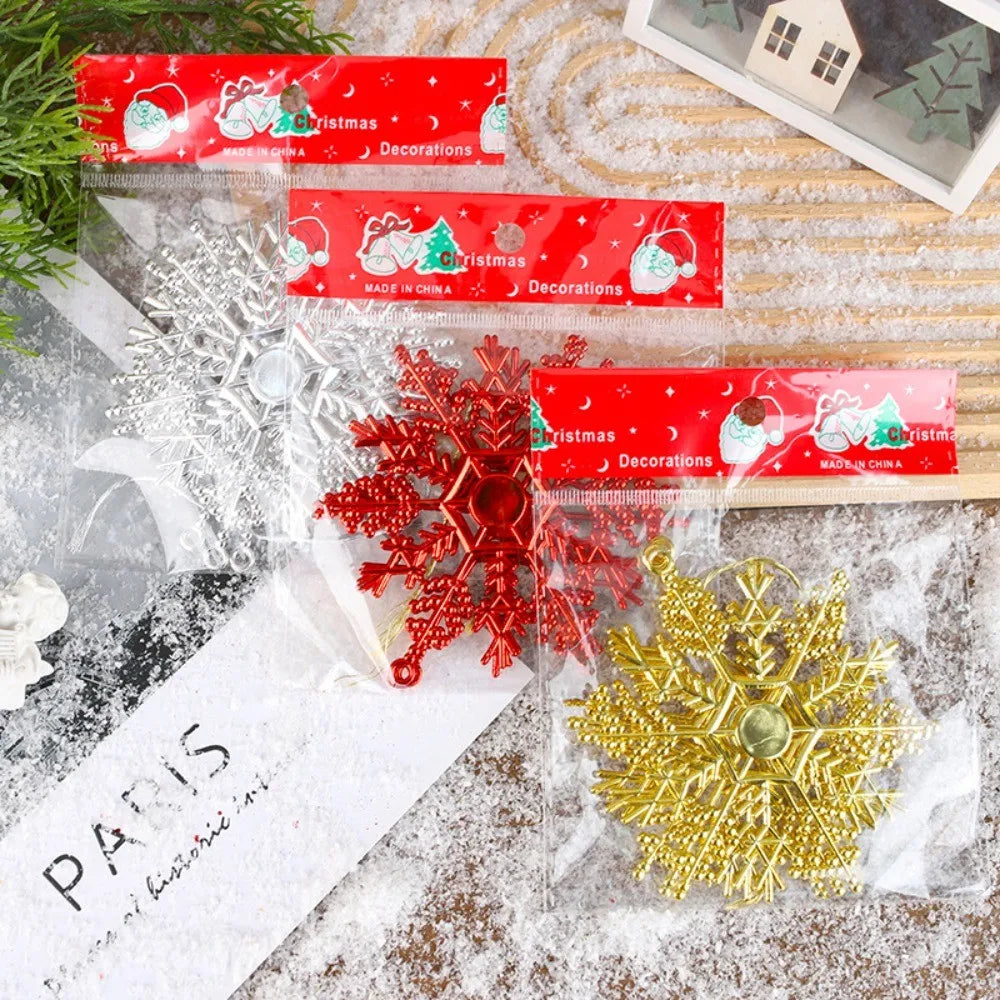 3/9Pcs Glitter Snowflake Ornaments Christmas Decoration Tree Hanging Decor Snowflakes for Home New Year 2026 Supplies Decor