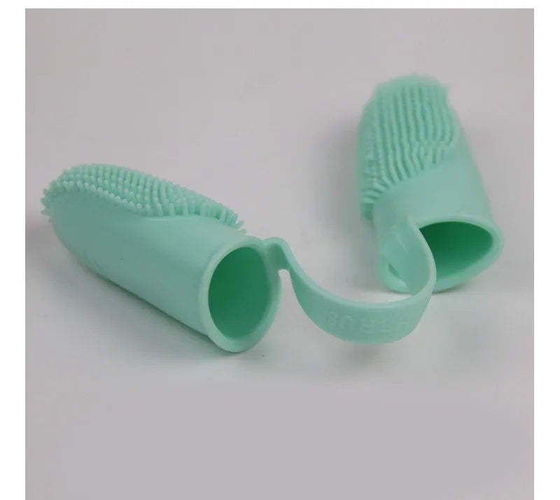 Finger Cover Pet Toothbrush Oral Cleaning Dog Toothbrush Flexible Durable Finger Toothbrush Pet Cleaning and Beauty Accessories