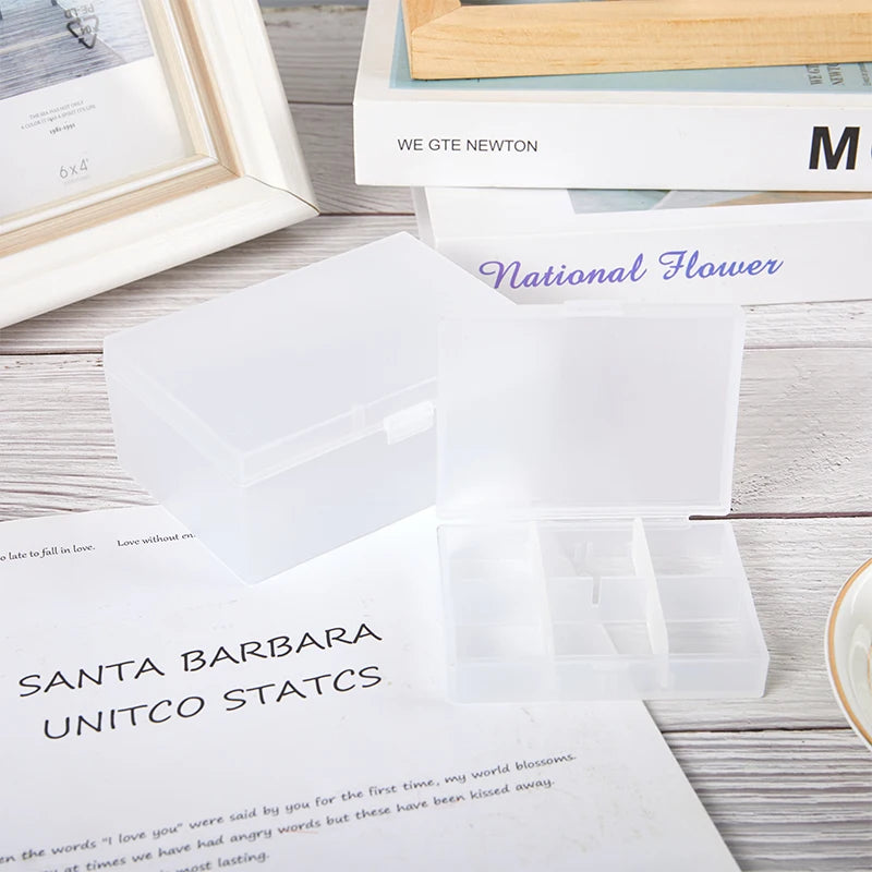 Frosted Flip Storage Box Photocards Small Card Storage Box Desk Organizer Box Classification Box Jewelry Storage Case Container