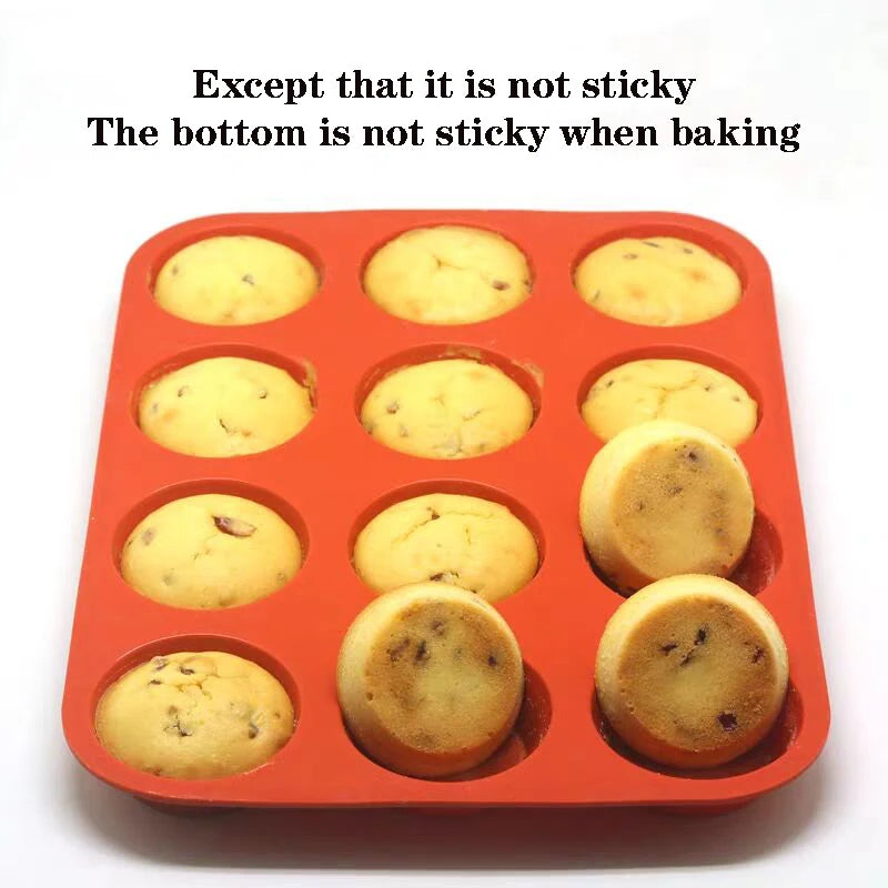 Silicone Mold Holes Mini Muffin DIY Cupcake Cookies Fondant Baking Pan Non-Stick Pudding Steamed Cake Mold Baking Tool