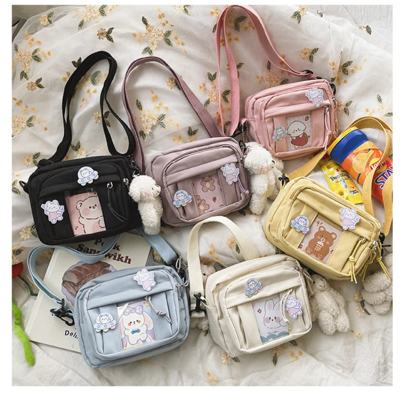 Kawaii Bag Girls JK Transparent Bag Small Crossbody for Women