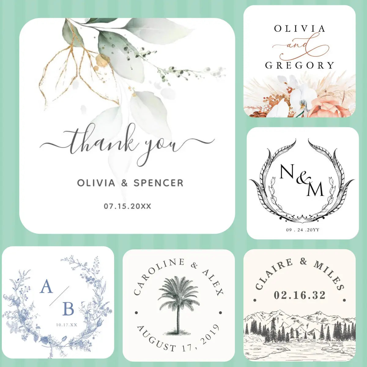 Custom Stickers and Custom Logo Wedding Birthday Christening Stickers