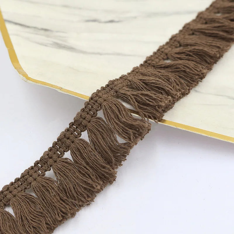 5Yard/Lot Color Cotton Fringed Lace Trim Tassel Wide 4CM Handmade DIY Garment Dress Scarves Curtain Tablecloth Sofa Accessories