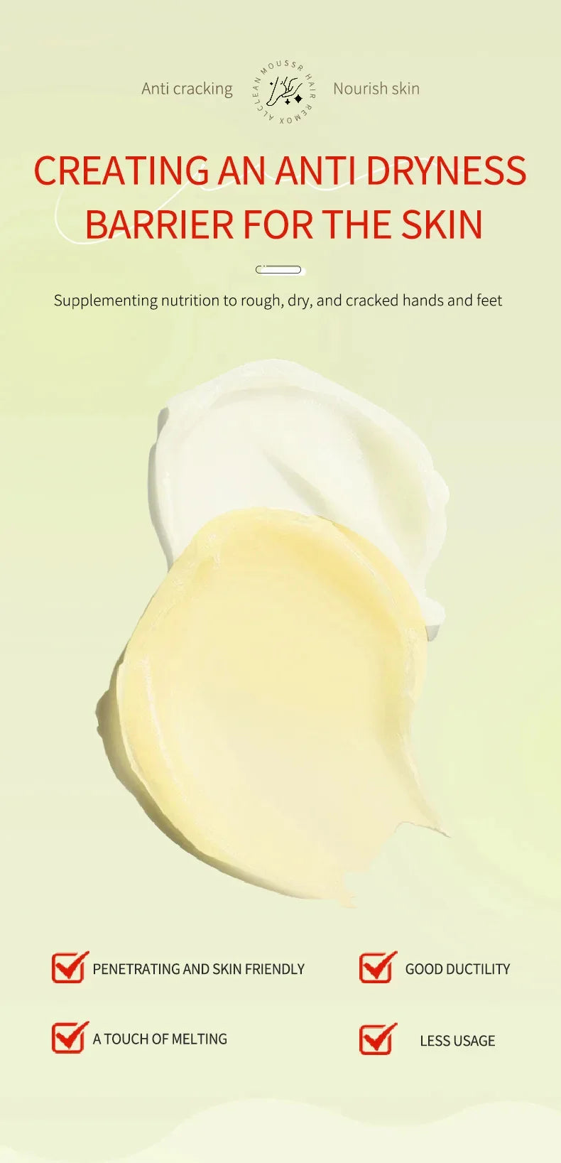 Herbal Anti Crack Foot Cream Heel Cracking Repair Products Exfoliation Dead Skin Removal Softening Moisturize Smooth Skin Care