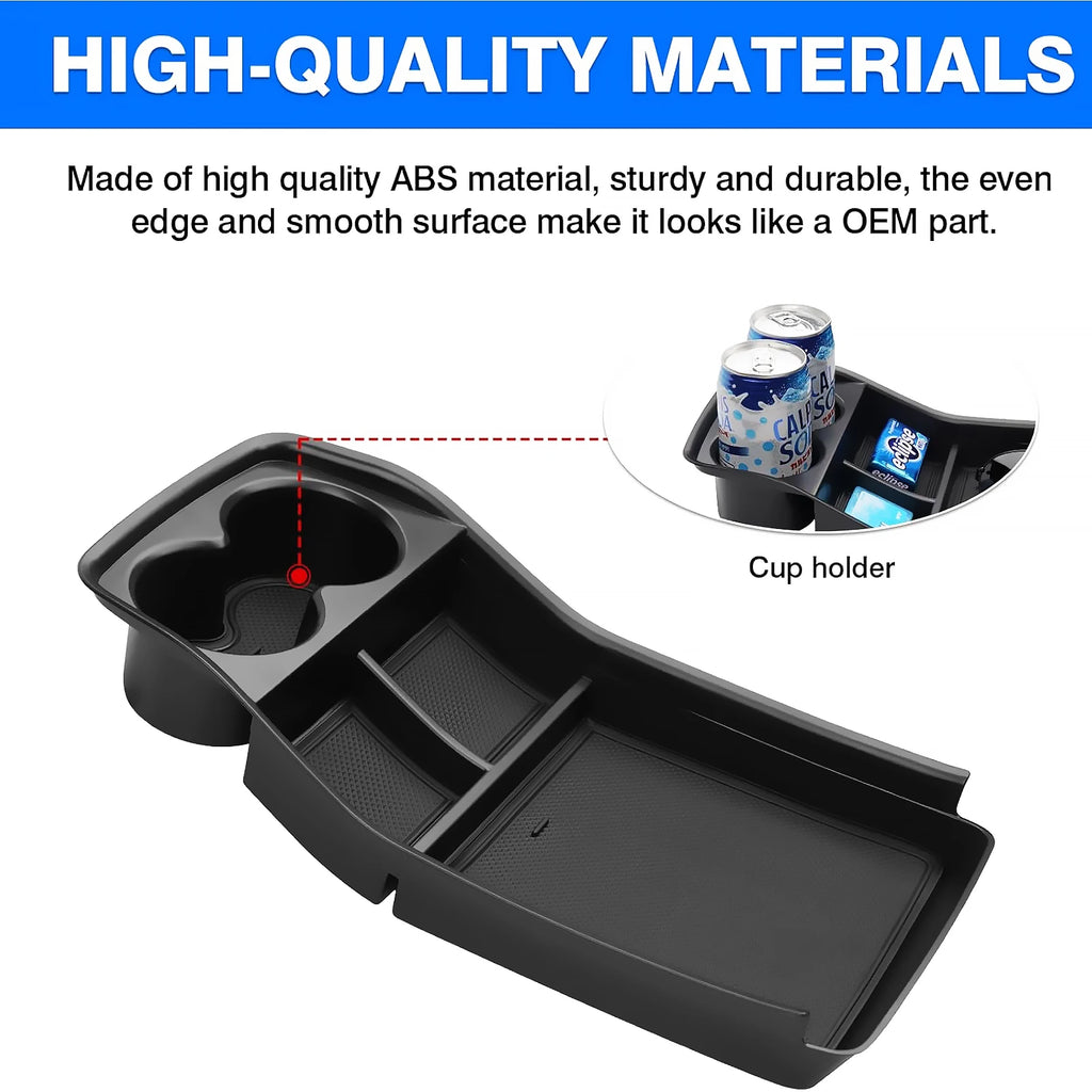 Car Armrest Storage Box Lower Center Console Organizer Cup Holder Storage Box Wireless Charger Panel Mat For KIA EV9 2024 2025
