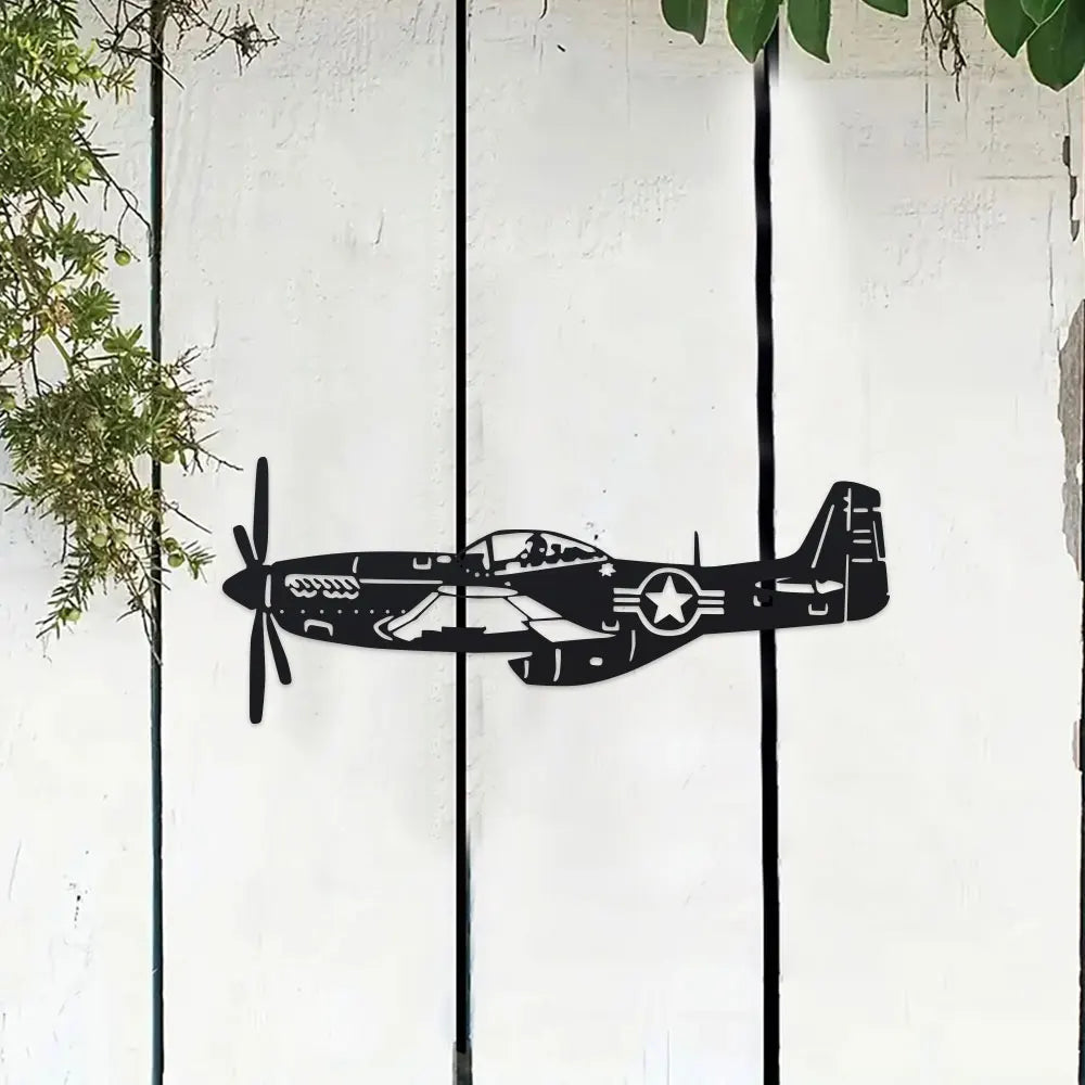 [Vintage Biplane] Vintage-Inspired Classic Biplane Metal | Industrial Style Decor, Iron Construction, Airplane Decor for Home