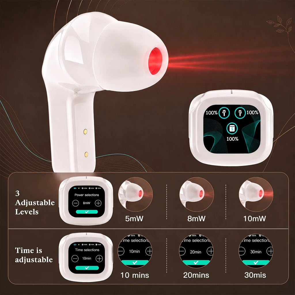 Cordless 650nm Ear Light Device for Tinnitus Otitis Media