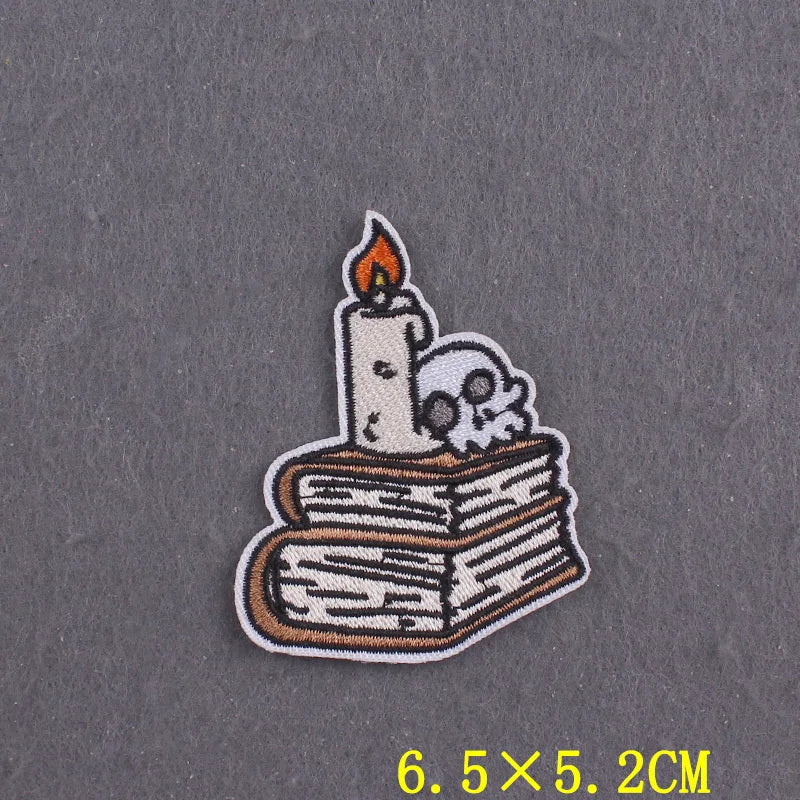 Devil Patch Iron On Patches For Clothing Thermoadhesive Patches On Clothes DIY Gothic Embroidery Patch Stripe Badges On Backpack