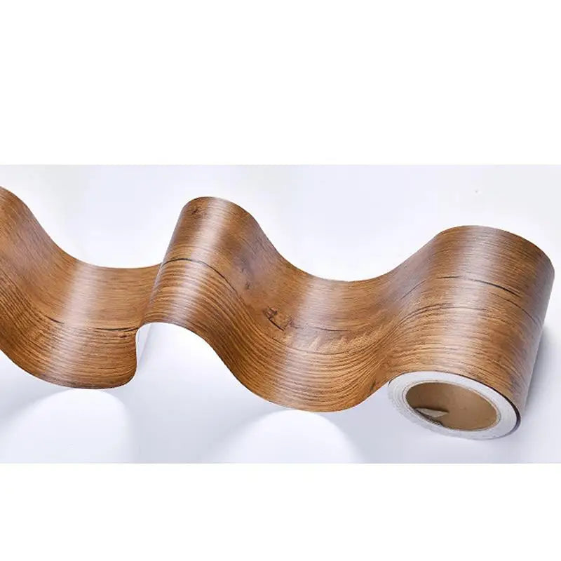 10M Realistic Wood Grain Repair Duct Tape Furniture Renovation Adhensive Skirting Waist Line Floor Stickers Home Decor