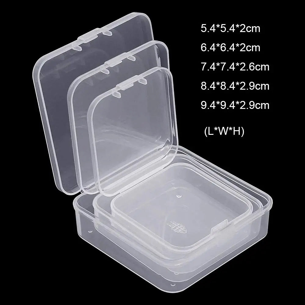 1pc Small Plastic Home Items Sundries Organizer Case Transparent Storage Box Jewelry Beads Container Fishing Tools Storage Box