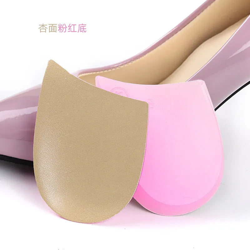 Heel Pad For Men Women Leather O-shaped Orthopedic Insoles