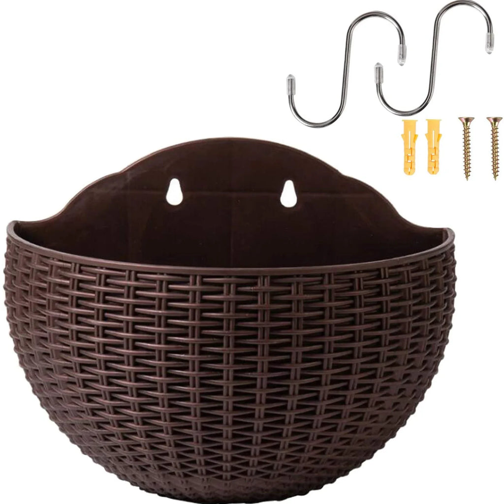 Flower Pot Exquisite Wall-mounted Plastic Wall Hanging Basket Flowerpot for Outdoor Garden Balcony Planter Bucket Home Decor New