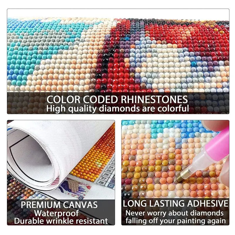 Starfish 5D Diamond Painting Fantasy Shell Seaside Scenery Full Diamond Embroidery Mosaic Cross Stitch Kits Bedroom Home Decor