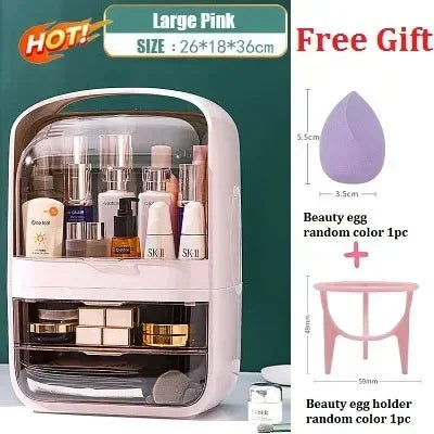 Cosmetic Storage Box Home Large Capacity Desktop Dustproof Dressing Table Lipstick Skin Care Luxury Storage Box Makeup Organizer