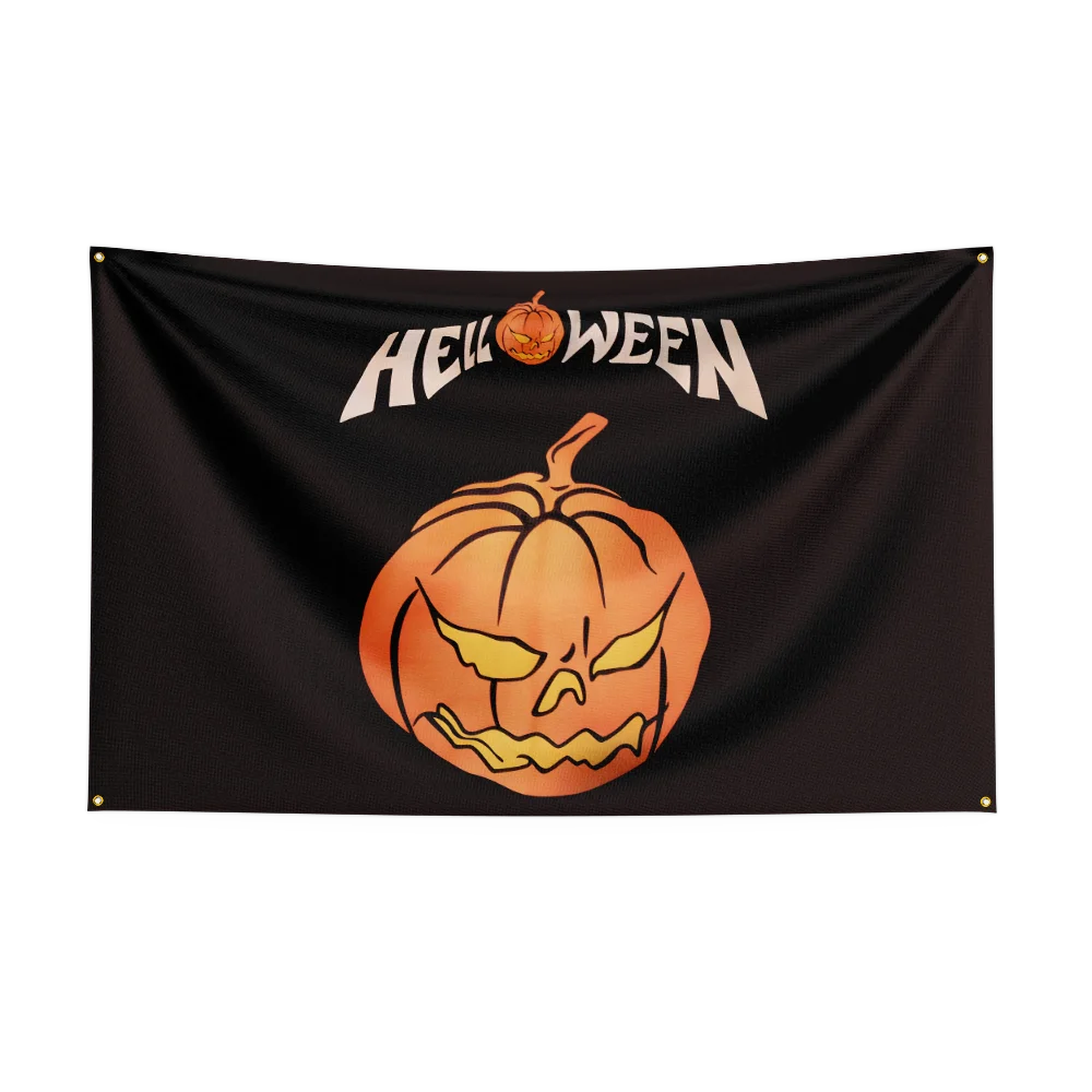 3x5 Ft HELLOWEENS Heavy Rock Band Flag Polyester Digital Printing Banner for Bedroom Wall Art Out Door Tapestry Decoration