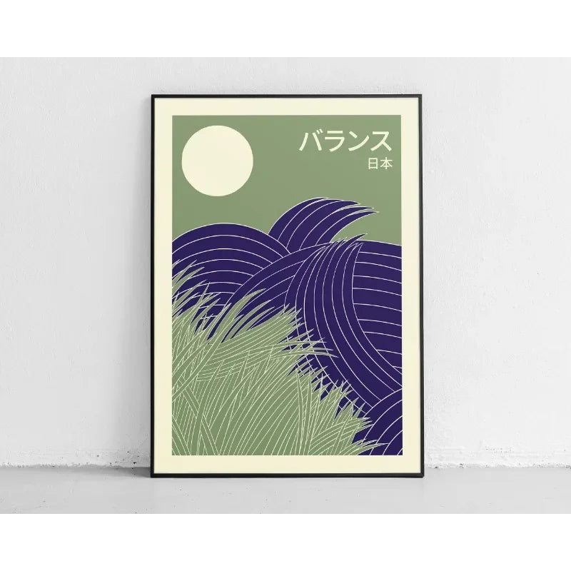 Japanese Contemporary Tokyo Art Canvas Poster Sunrise Wave Mount Fuji Monster Wall Art Prints for Modern Living Room Home Decor