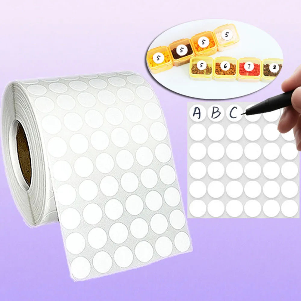 Diamond Painting Tools round label stickers for Diamond painting Storage Box Accessory Tools 15mm size