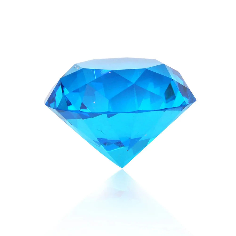 Glass Crystal Diamond Shape Paperweights Facet Jewel Wedding Decor Gift 30mm