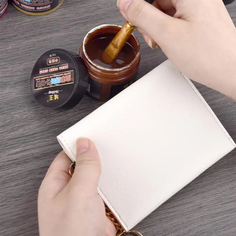 50ml Leather Paint Shoe Cream Coloring Leather Dye Repair Restoration Colors Change Paints For Bag Sofa Car Seat Scratch Brown