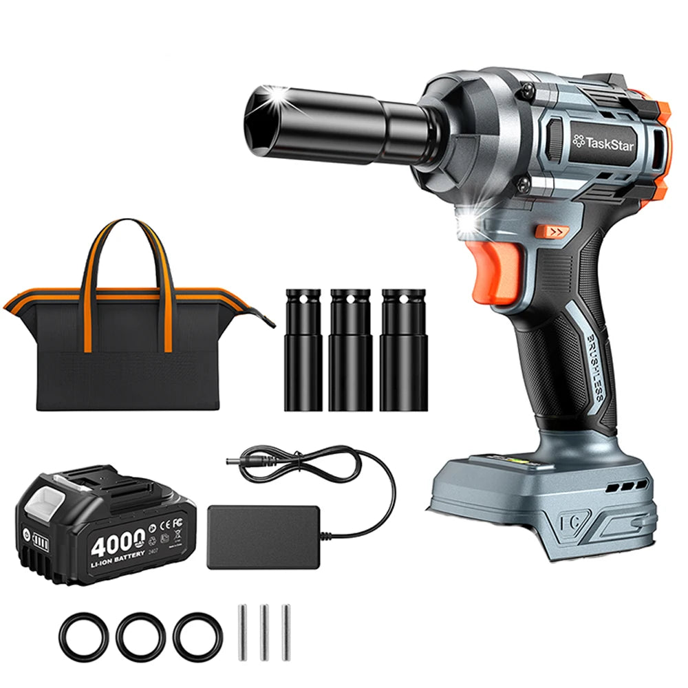 Taskstar 1200N.M Brushless Electric Impact Wrench Cordless Car Repair