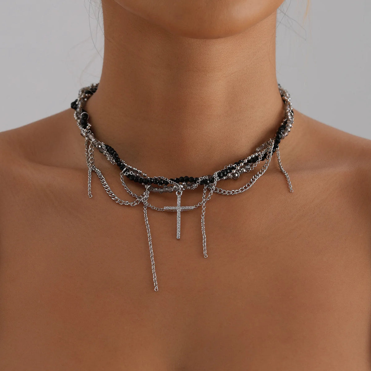 Fashion Heart Beaded Necklace for Women Boho Elegant Irregular