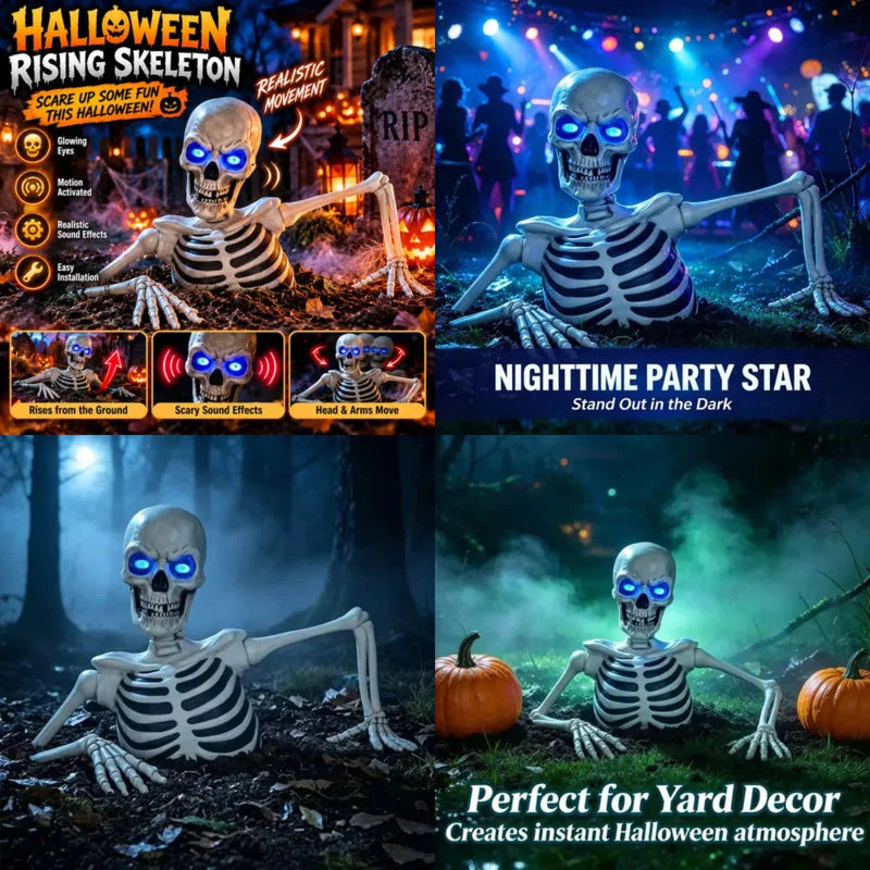 Halloween Half Skeleton Decor Prop