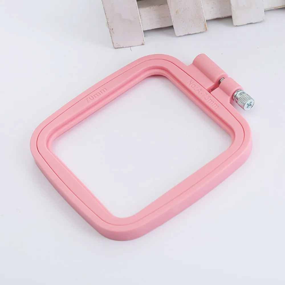 Oval/Square Plastic Embroidery Hoops Frame Color Embroidery Hoop Rings For Household DIY Cross Stitch Sewing Needlecraft Tools