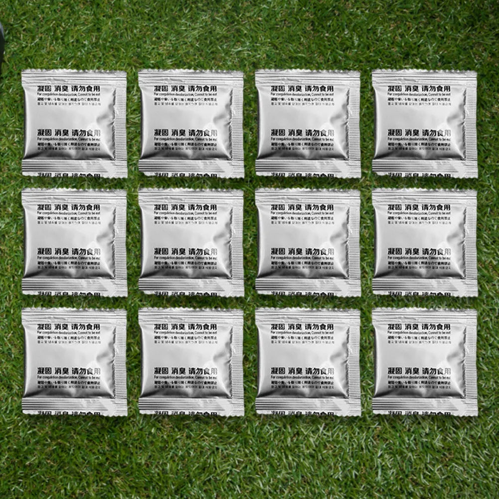 12Pcs Camping Toilet Chemicals Liquid Waste Gelling Deodorizing Powder Emergency Toilet Waste Treatment Portable Toilet Powder