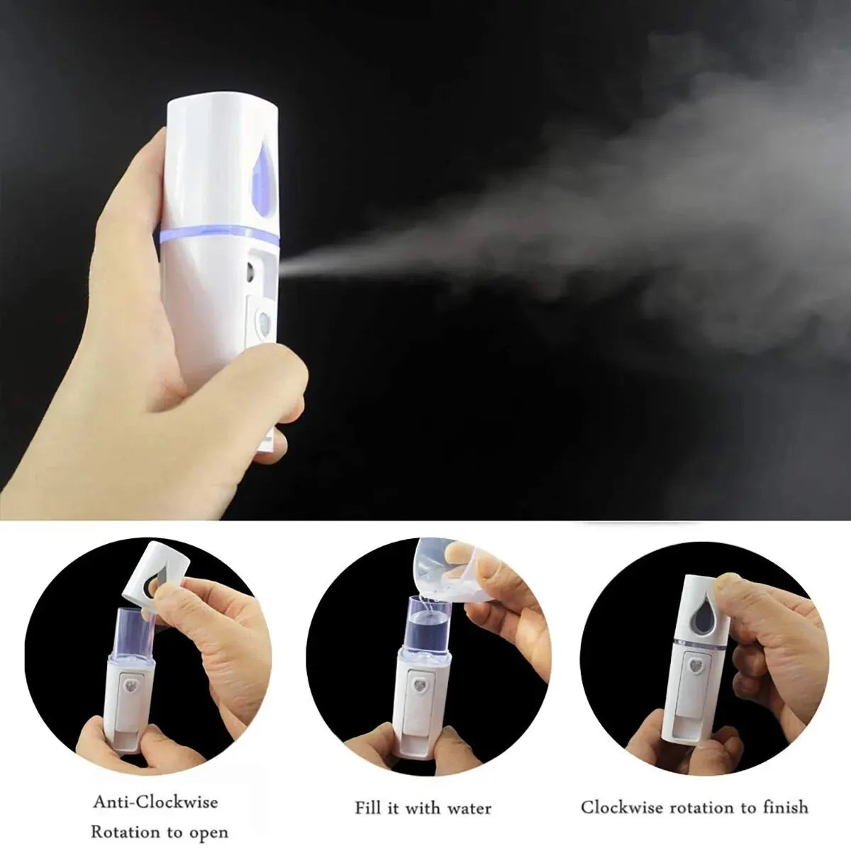 20ml Face Steamer Air Humidifier Facial Sprayer Nebulizer