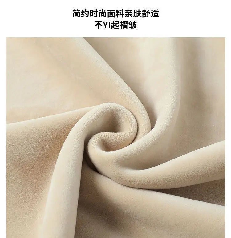 600G Pure Cotton Plush Thickened Sweatshirt Thin Plush Heavyweight Solid Round Neck Sweater Autumn Winter Warm Sweater