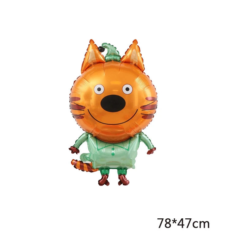 INS Kid E Cats theme Mihao Cat Cookie Candy Pudding Happy birthday party decoration Music pet animals foil balloon Kid-E-Cats
