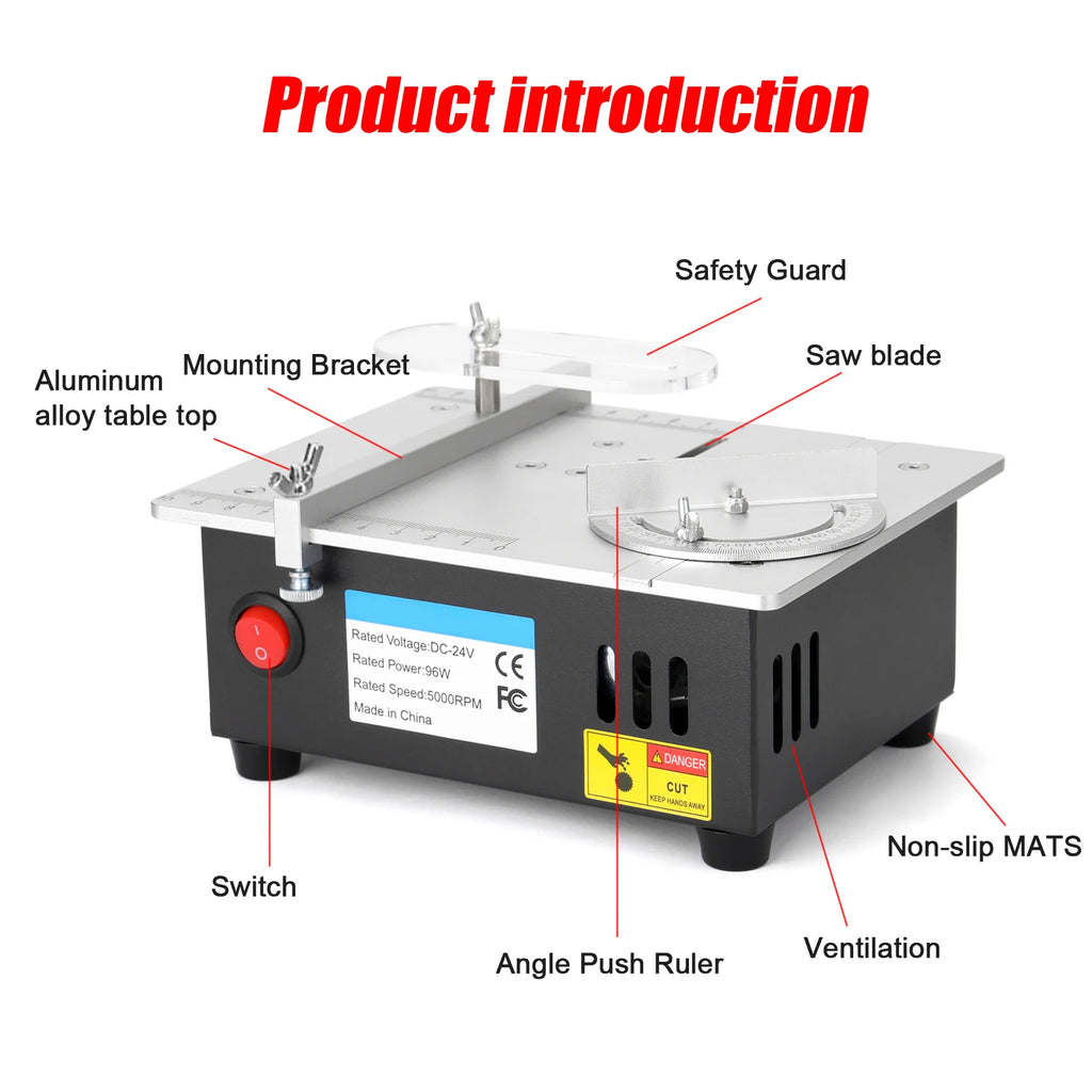 Mini Electric Table Saw 96W 5000RPM Bench Saw Small Household DIY