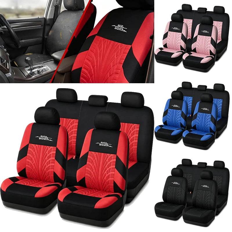Embroidered Full Set Car Seat Covers