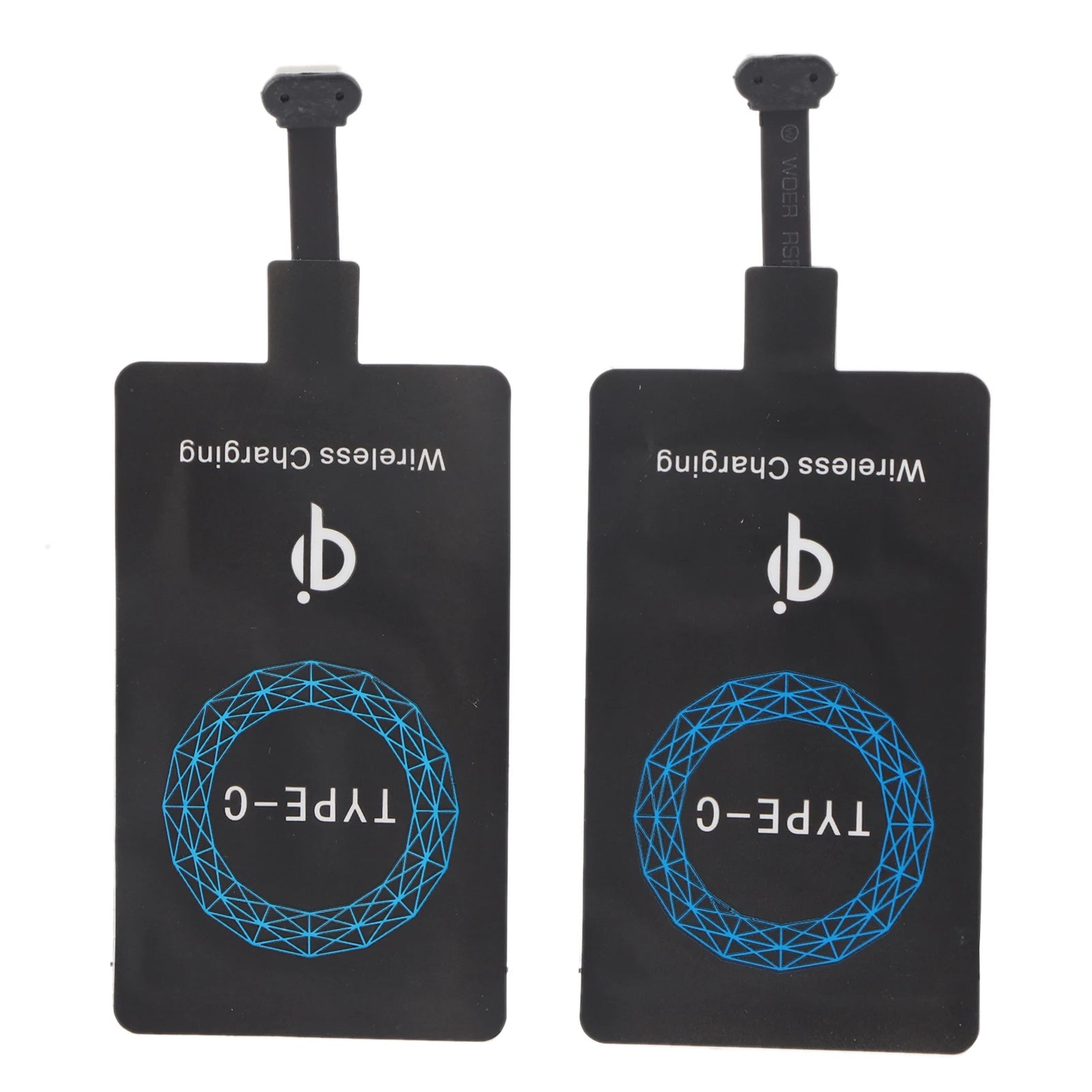 2PCS Type C  Wireless Charger Self Adhesive Sticker Charging Receiver for Mobile Phone