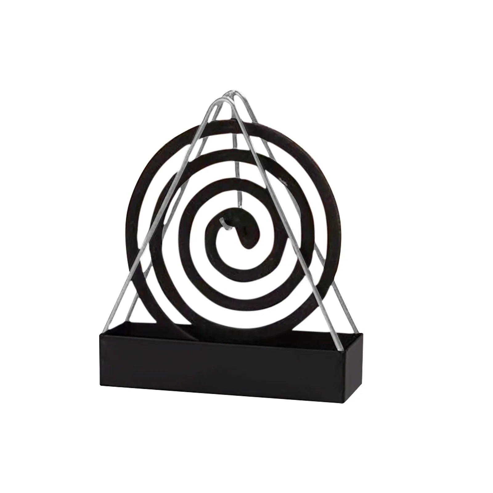 Anti-Scald Mosquito Coil Holder With Tray Creative Wrought Iron Triangular Shape Mosquito Repellent Incense Rack Home Decor Tool