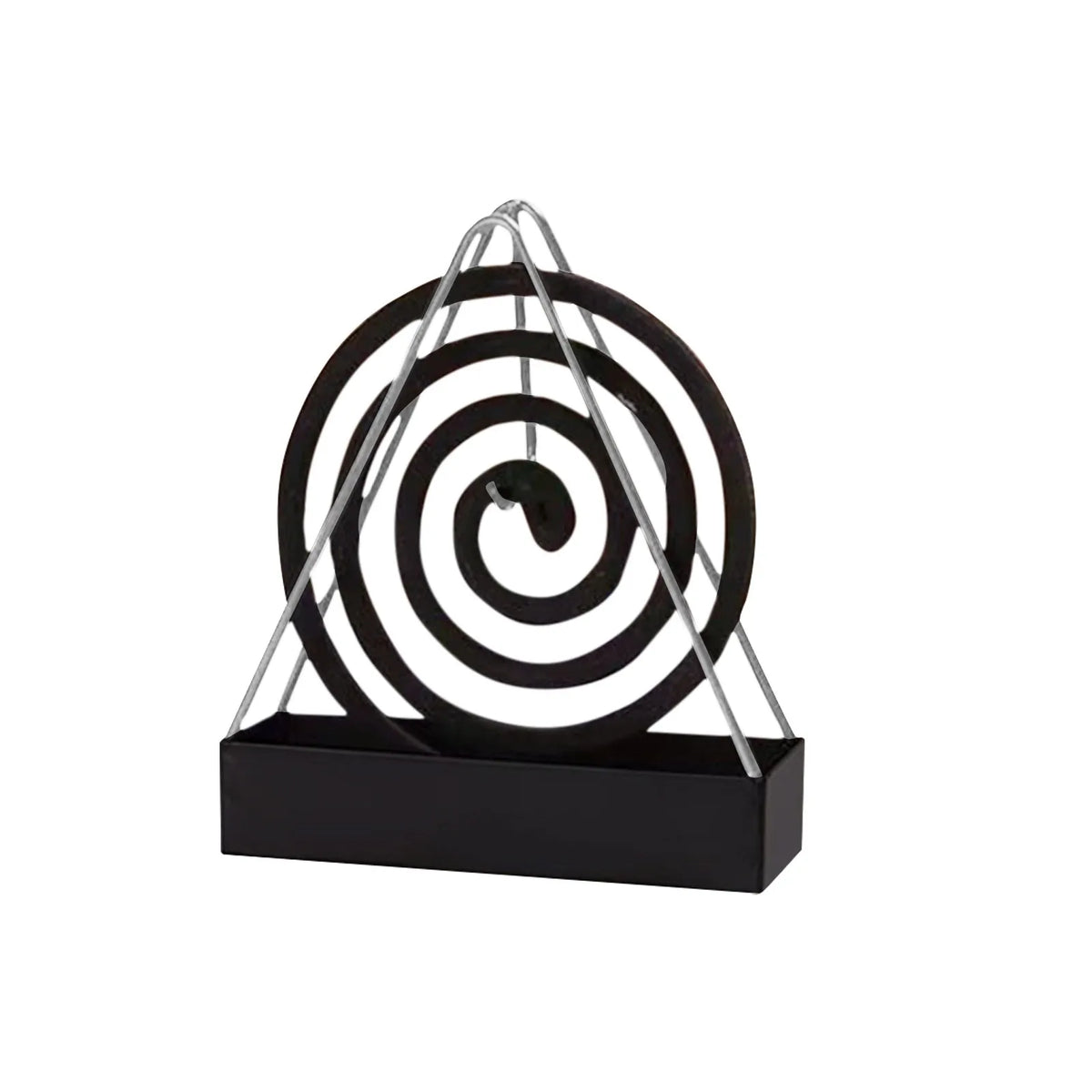 Anti-Scald Mosquito Coil Holder With Tray Creative Wrought Iron Triangular Shape Mosquito Repellent Incense Rack Home Decor Tool