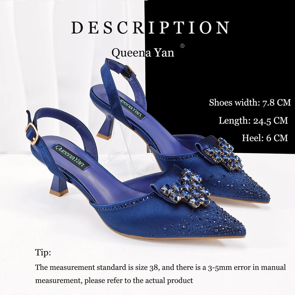 Navy Blue Handbag and Heel Set