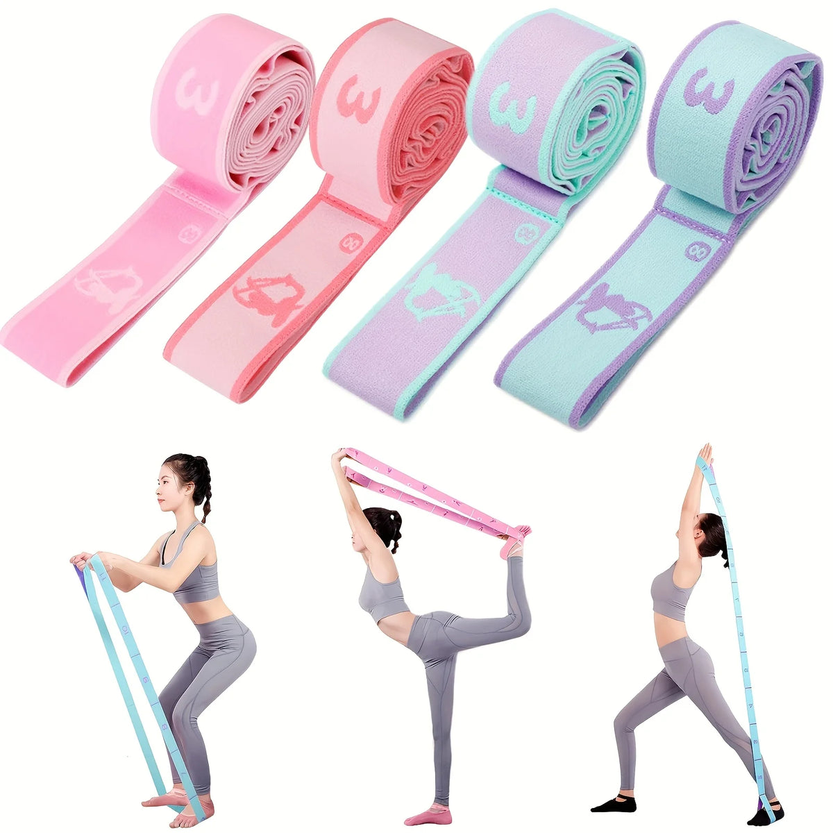 8-Segment Non-Slip Medium Tension Nylon Exercise Band