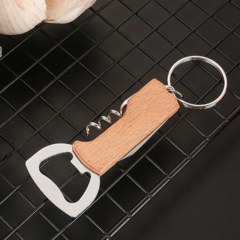 10Pcs Wooden Bottle Opener Home Supplies Beer Opener Kitchen Accesories Wine Opener Drink  Wedding Gifts For Guests