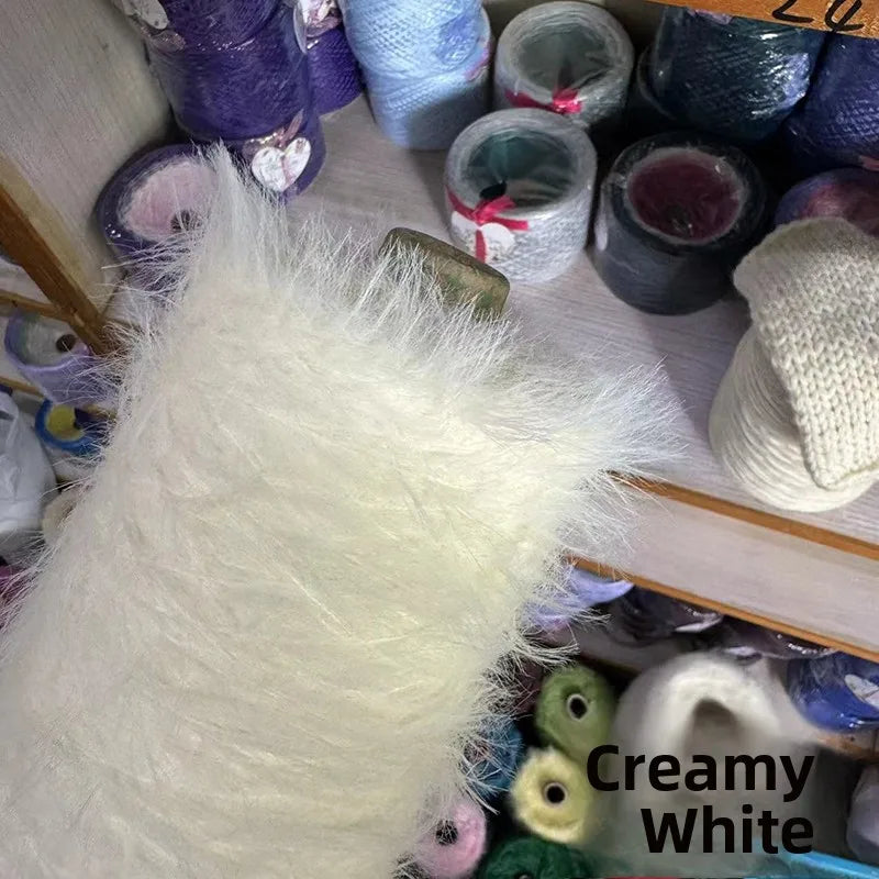 Long Hair  Fur Yarn 500g Simulation Smooth Soft Non Shedding Woolen Sweater Hat Yarn for Hand Knitting Winter Fashion