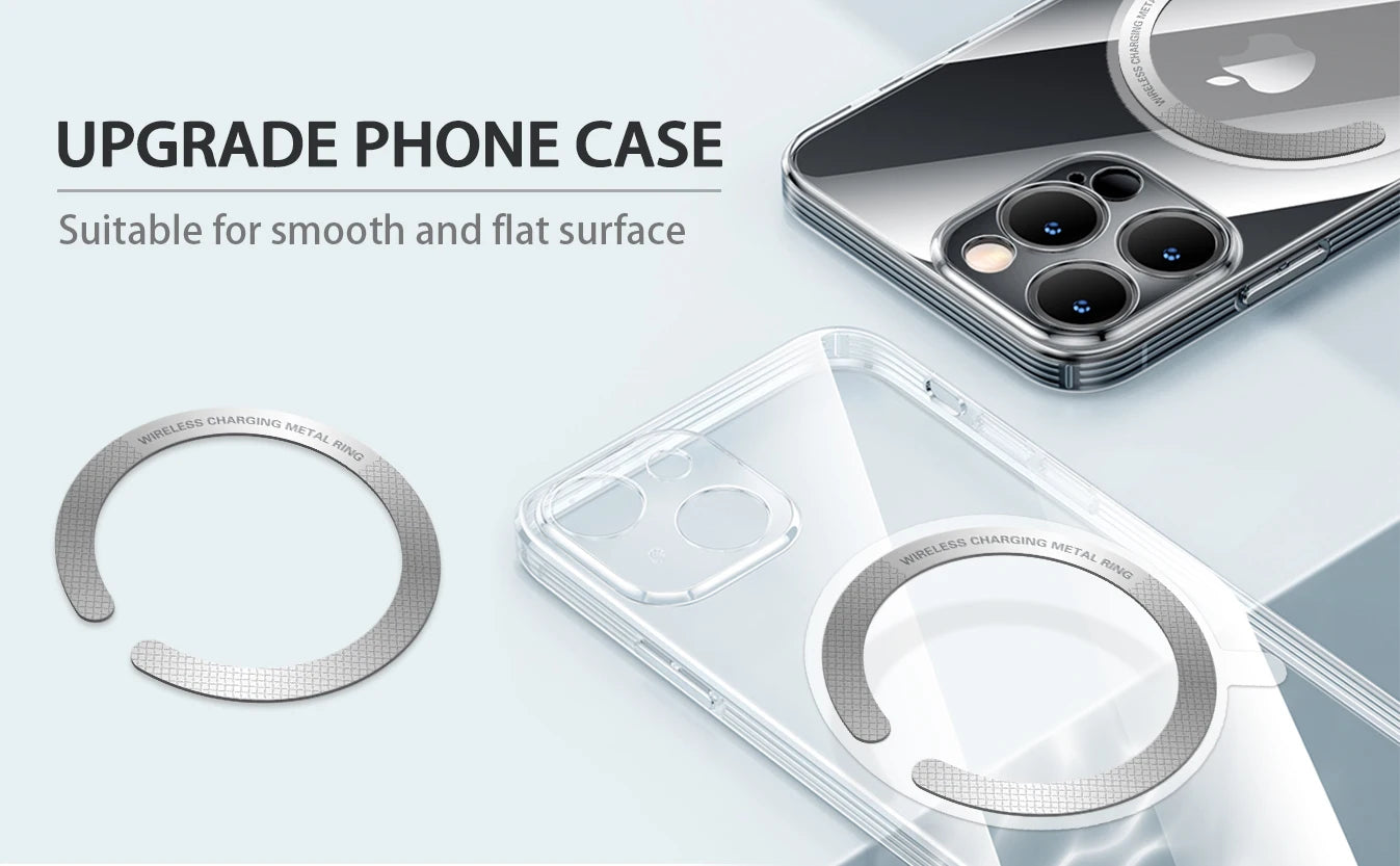 6Pcs for Magsafe Magnetic Plate Ring Universal Metal Sticker Support Wireless Charger Metal Plate Sheet for Magnet Car Holder