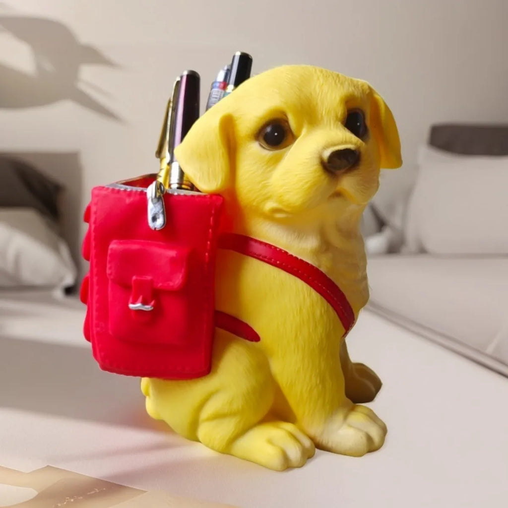Cute Dog Pen Holder & Money Bank - Multifunctional Kawaii Desk Organizer for Office School Stationery Storage Decor