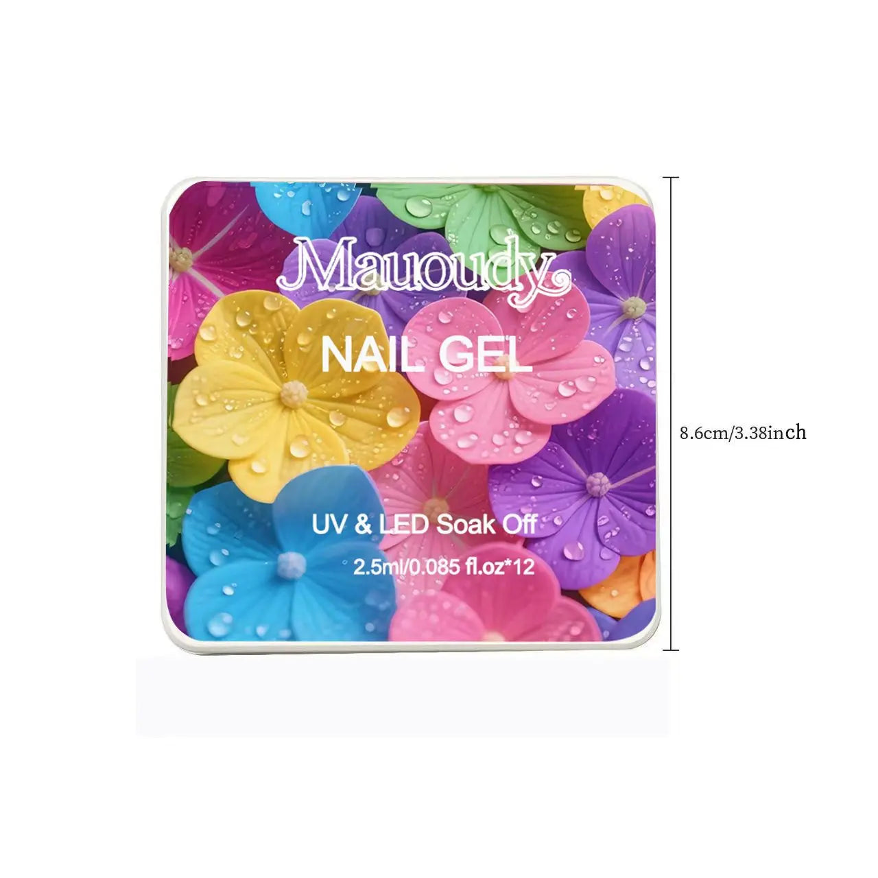 12-color Y2K fluorescent solid gel nail polish, permanently removable, UV/LED nail polish.