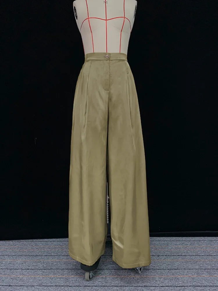 Freeacy 2026 Casual Two-piece Suit for Women Drawstring Hooded Sweatshirt and High Waist Wide Leg Pants Casual Pant Sets